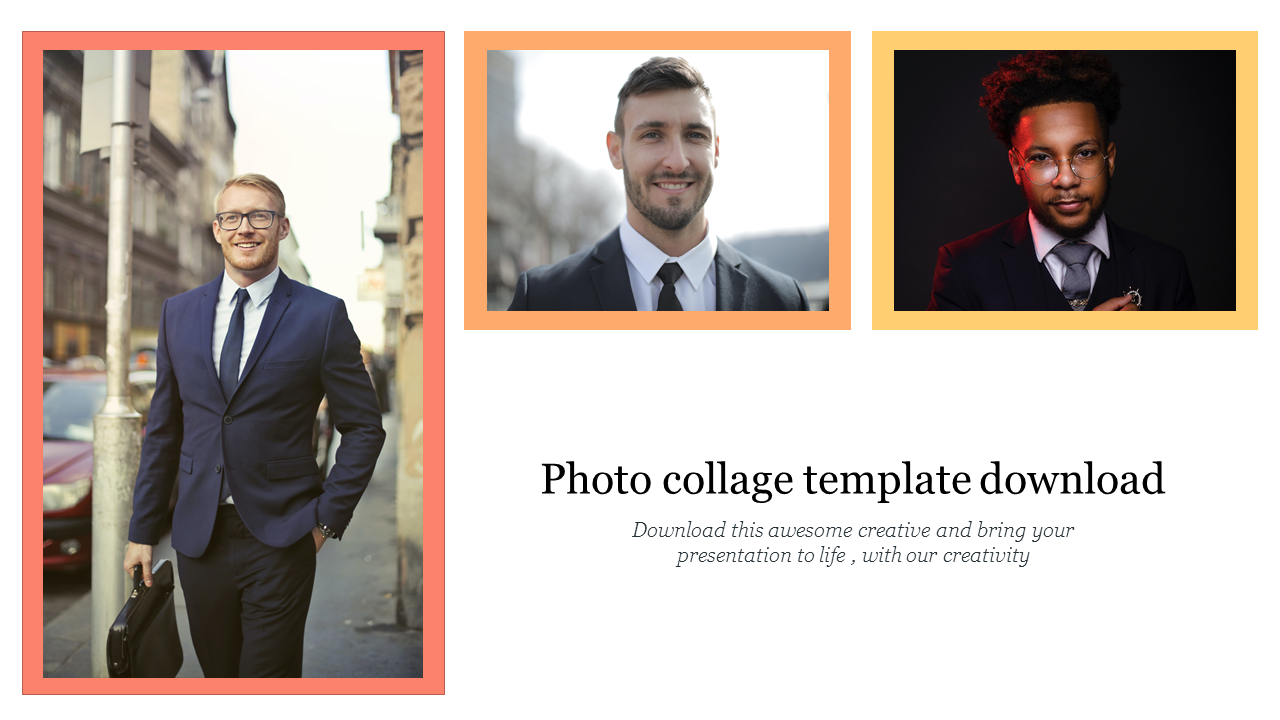 Photo Collage Template Download For PowerPoint Presentations